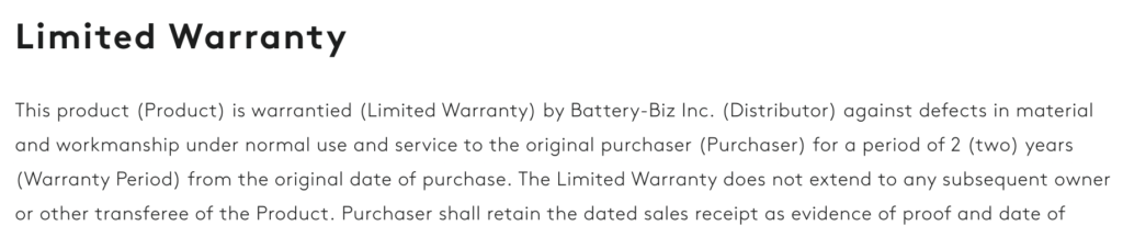 Duracell Flashlight Warranty