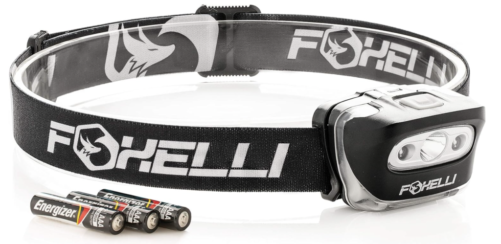 Foxelli LED Headlamp Flashlight