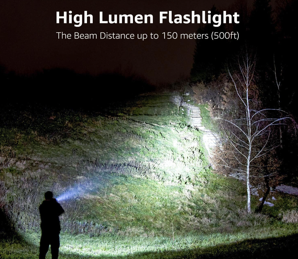Lighting EVER LED Flashlights LE1000 Beam Strength
