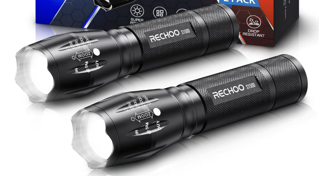 RECHOO Tactical Flashlights 2 Pack